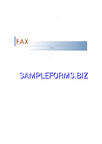 Fax Cover Sheet (Blue Design)